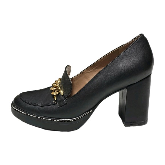 Naturalizer Callie-Moc Black Leather Block Heel Women's Loafers Swing Size 9.5M - Picture 9 of 10